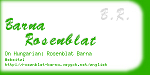 barna rosenblat business card